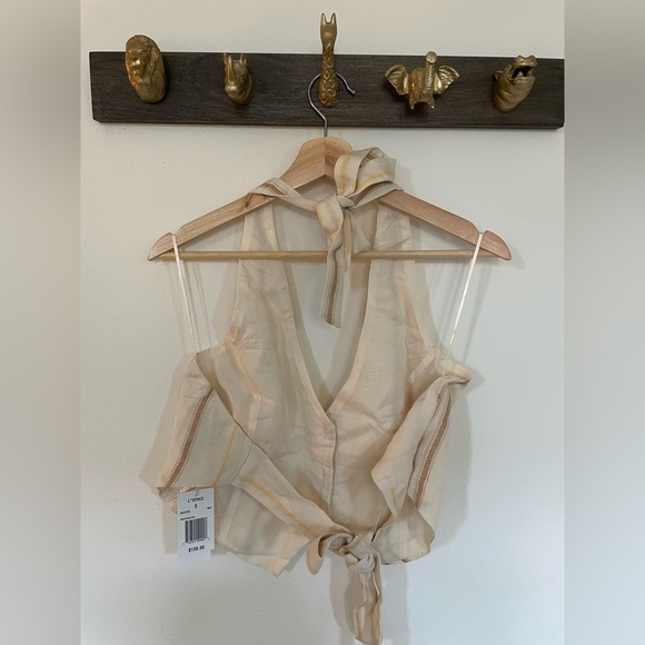 L*Space Beige and Yellow Beach House Vest and Pants - Picture 3 of 10